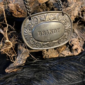 Vintage BRANDY Bottle Label Barware Decor