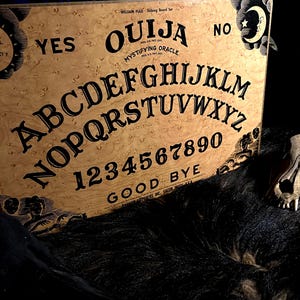 Ouija Board Mystifying Oracle with Planchette Pre-owned Gothic Halloween Decor Witchcraft Divination Spirit Board