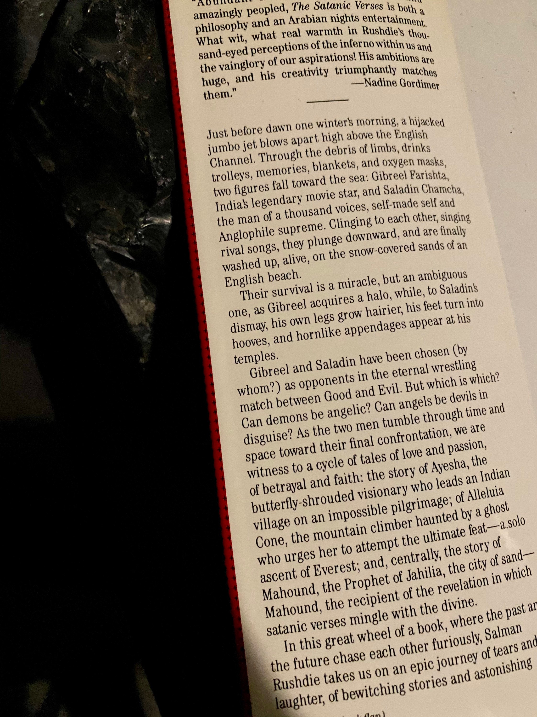 novel the satanic verses novel the satanic verses