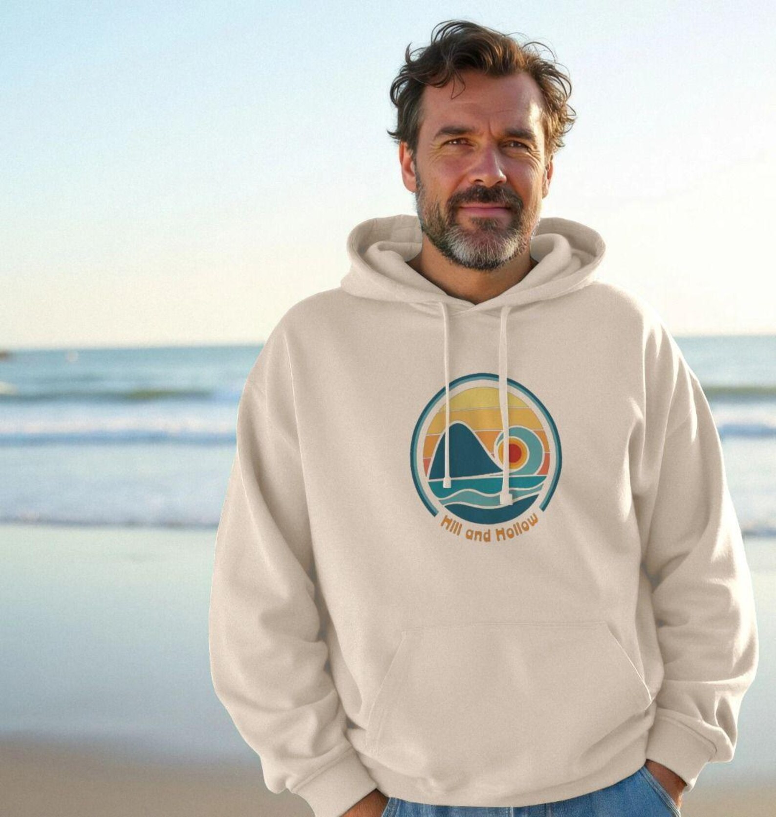 Unisex Organic Cotton Kangaroo Pocket Hoodie | Peaks & Waves