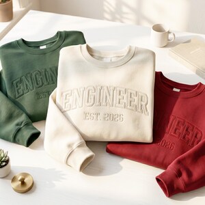 Felpa ricamata da ingegnere, felpa minimalista STEM Tech, regalo di laurea personalizzato per programmatore, regalo per ingegnere del software, maglietta da programmatore