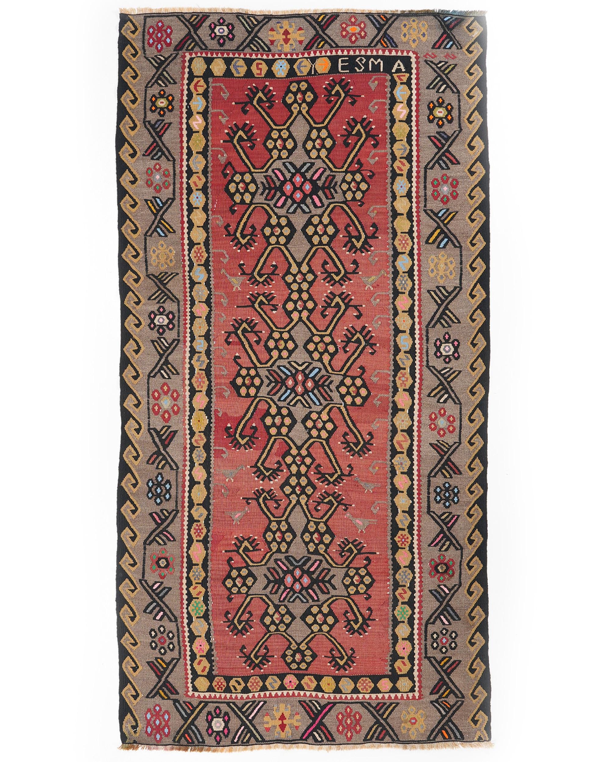 キリム rug 3.9x7.6 ft Rug, Area Turkish Rug, Red Kilim Rug - Etsy 日本
