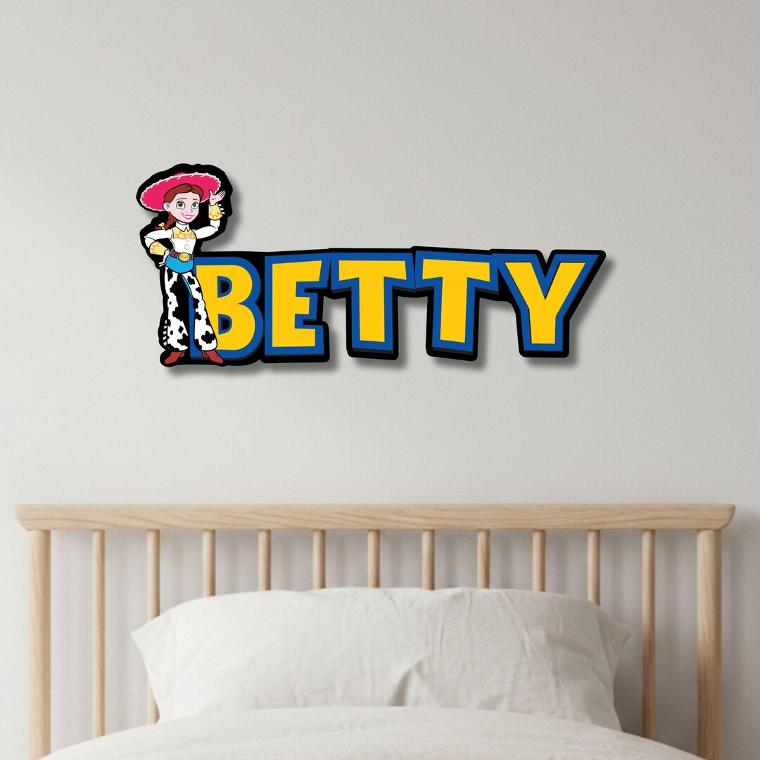 Custom Toy Story Wooden Name Sign, Kids Room Disney Wall Decor - Etsy