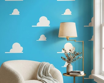 Toy Story Clouds Peel And Stick Removable Wallpaper, Toy Story Bedroom Decor
