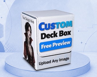 Custom Deck Box, Personalized MTG Deck Boxes, Hold 100+ Sleeved Cards, Gamer Gift