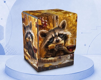 MTG Deck Box, Card Deck Boxes - Fantasy Raccoon, Holds 100 Single Sleeved Cards