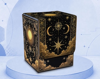 MTG Deck Box, Card Deck Boxes - Celestial, Holds 100 Single Sleeved Cards