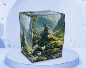 MTG Deck Box, Card Deck Boxes - Fantasy Bunny Adventurer, Holds 100 Single Sleeved Cards
