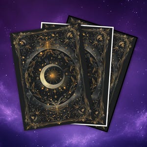 Moon Card Sleeves Mtg - Etsy Moon Card Sleeves Mtg - Etsy