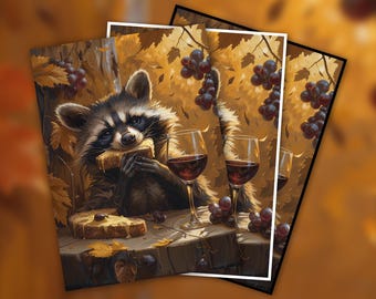 MTG Kartenhüllen, Fantasy Waschbär Bloomburrow Hüllen. Rahmen- und Oberflächenoptionen, Standardgröße.