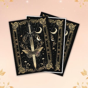 MTG Card Sleeves, Vintage Sword & Wing TCG Sleeves. Border/Finishes Options, Standard Size.