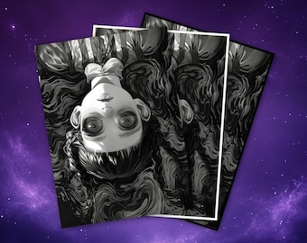 junji ito card sleeves MTG Card Sleeves-junji Ito Style Anime Drowned Maiden TCG Sleeves, Matte/  Foil, Standard Size