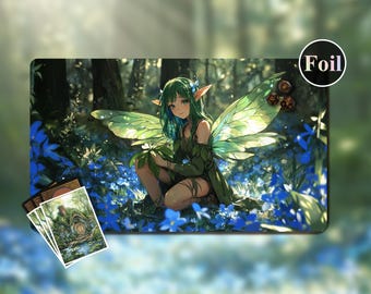 MTG Krabbeldecke, ,24"×14", Fantasy Tree Spirit Krabbeldecke, Spielmatt, 3 mm, Optionen & Nahtoptionen.