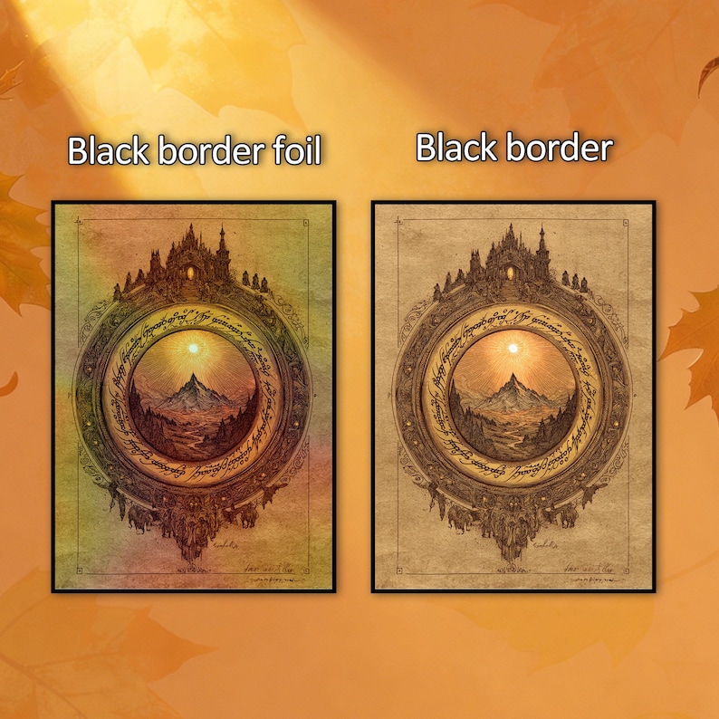 Lotr Frameborder MTG Card Sleeves- LOTR Inspired Art Sleeves, Border & Finishes Options ...