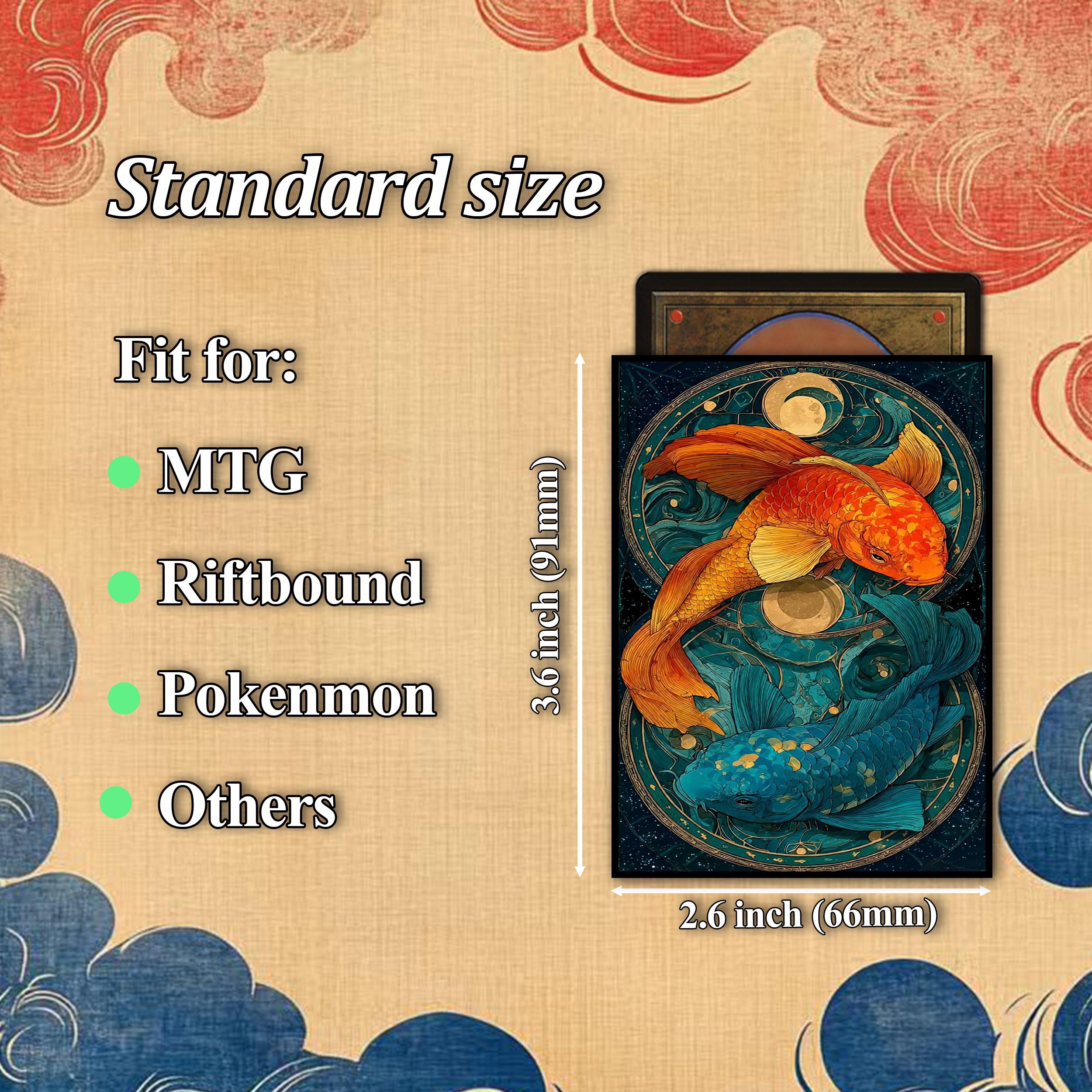 MTG Card Sleeves, Yin & Yang Koi TCG Sleeves. Border/finishes Options,  Standard Size. - Etsy