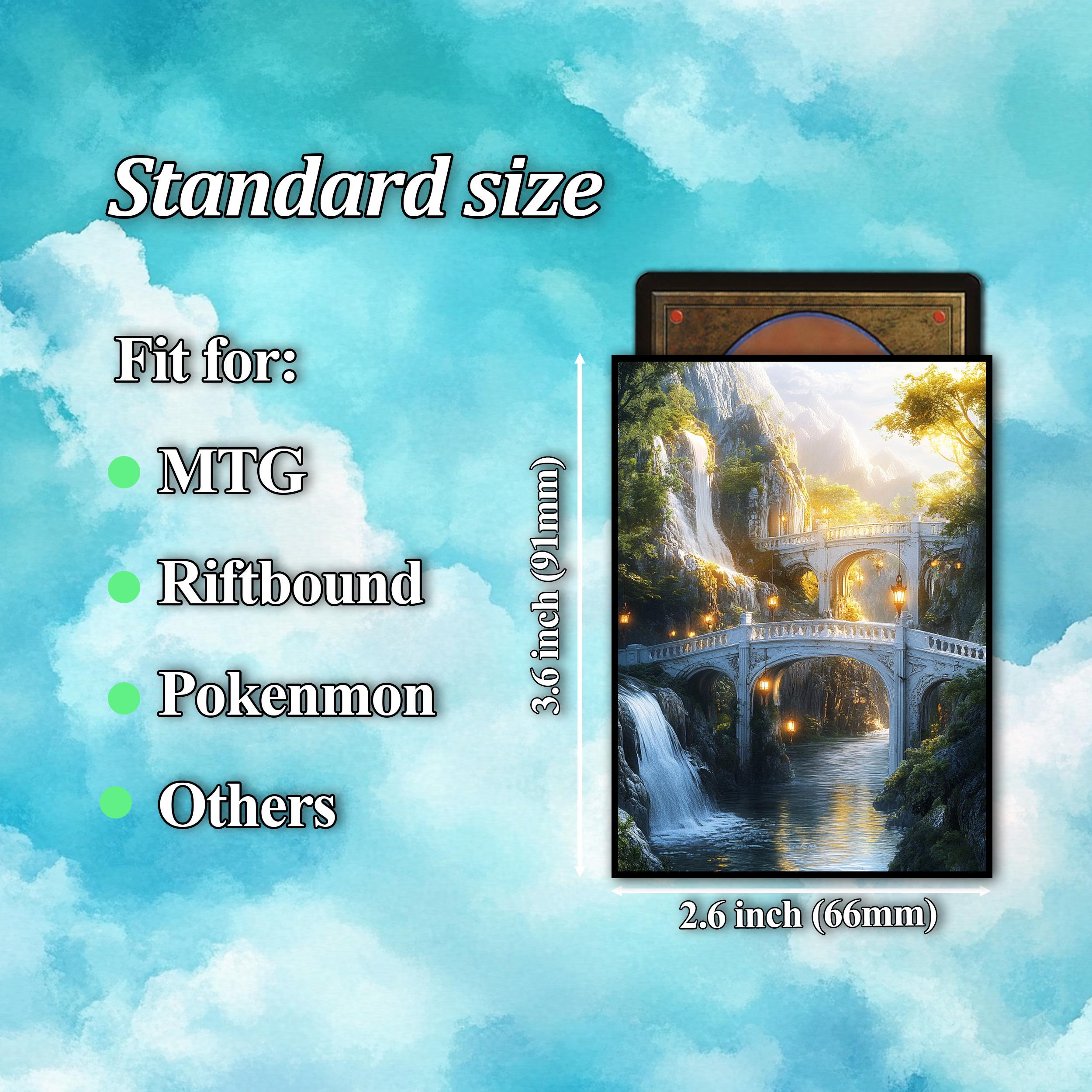 Lotr Frameborder LOTR Inspired Card Sleeves- Rivendell Theme TCG Sleeves, Border Options ...