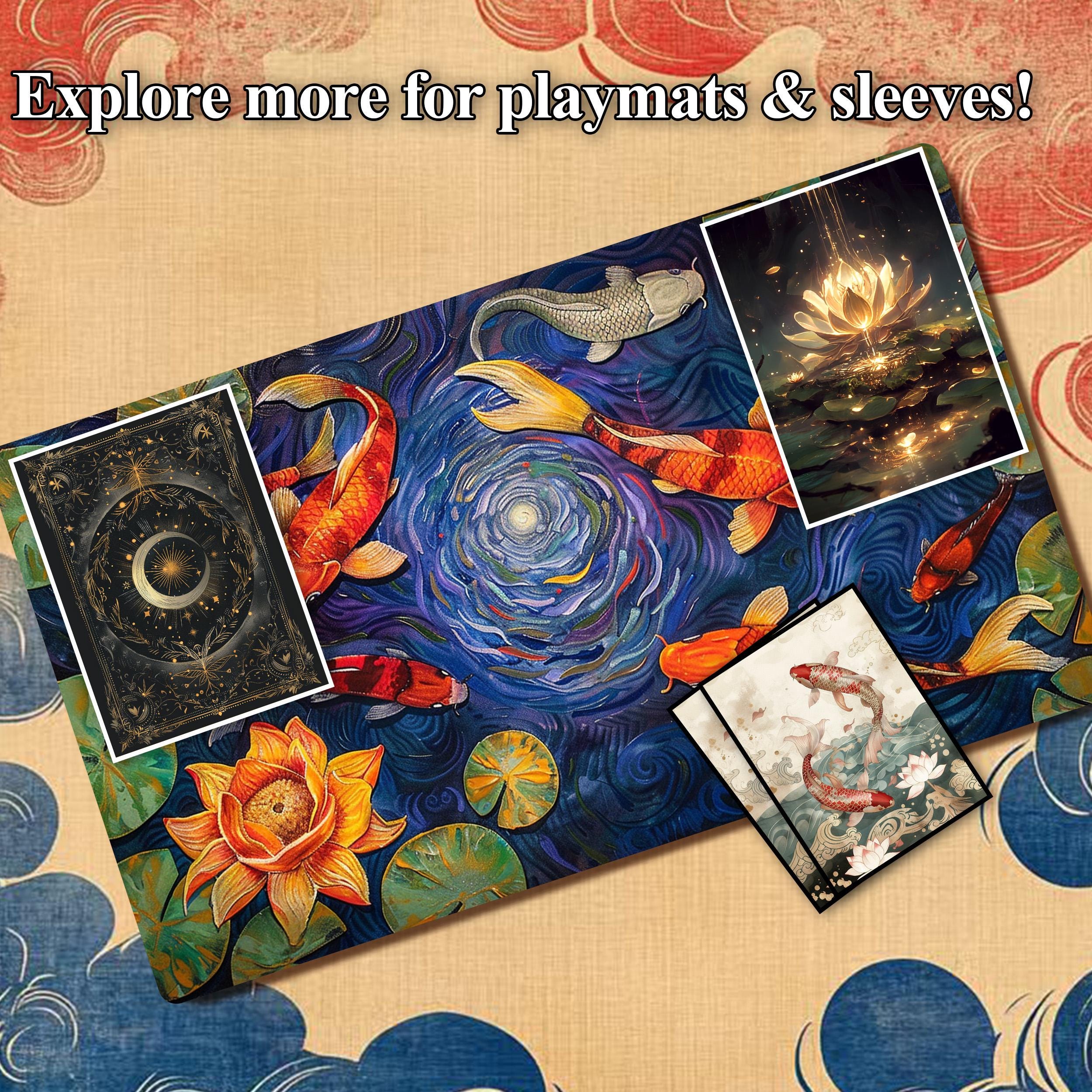 MTG Card Sleeves, Yin & Yang Koi TCG Sleeves. Border/finishes Options,  Standard Size. - Etsy