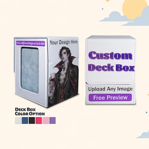 Caja para mazos personalizada, cajas para mazos MTG personalizadas, expositor Commander, regalo para jugadores