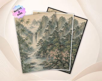 Bustine protettive per carte MTG - Bustine protettive TCG Ink Landscape, opzioni di bordo e finitura, formato standard