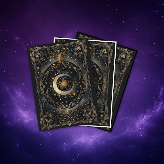 MTG Card Sleeves, Art Nouveau Moon TCG Sleeves, Border/finishes Options,  Standard Size - Etsy UK