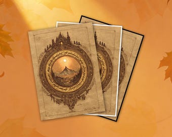 MTG Kartenhüllen - LOTR inspirierte Kunsthüllen. Rahmen- und Oberflächenoptionen, Standardgröße.