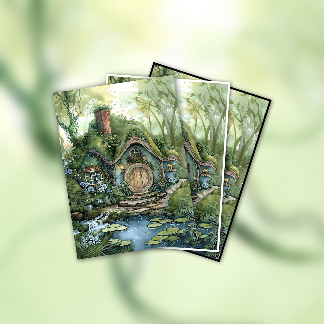 Lotr Frameborder LOTR Card Sleeves- Fantasy the Hobbit Hole MTG Sleeves, Border Options ...