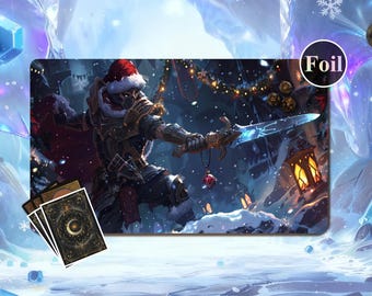 Riftbound Krabbeldecke| MTG Playmat - Frostblades festliches Gelübde: 3 mm, 24"×14", Bereiche & Folien Optionen.