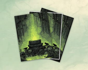 MTG Swamp Kartenhüllen, Standardgröße, Matt / Folie im Dark Necromancy-Stil.