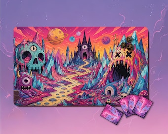MTG Playmat- Goblin Tempest Commander Deck Playmat: 3mm, 24"×14”, Zone &Seam Options