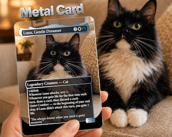 Custom Magic Card, Personalized MTG Style Card Printed on Metal for Players, Collectors & Gifts