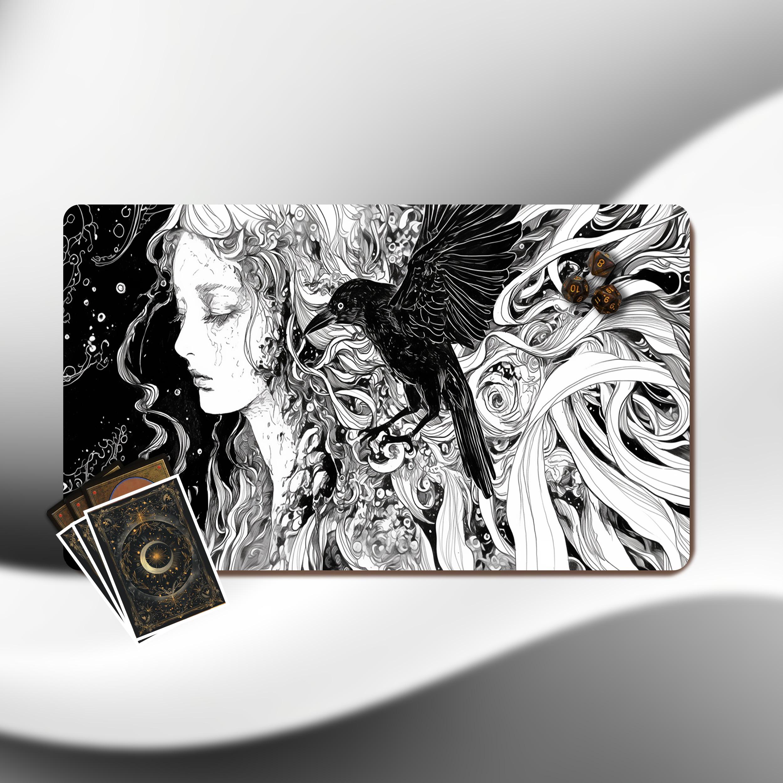 MTG Playmat, Gothic Witch TCG Playmat: 3mm Thickness, 24