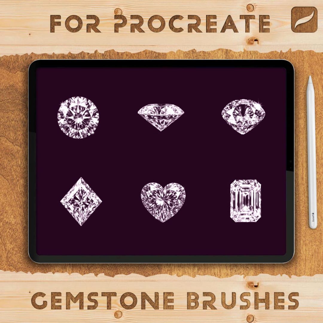 Gemstone Brushes for Procreate – Stamps, Textures | Brush Set, Pack - Etsy