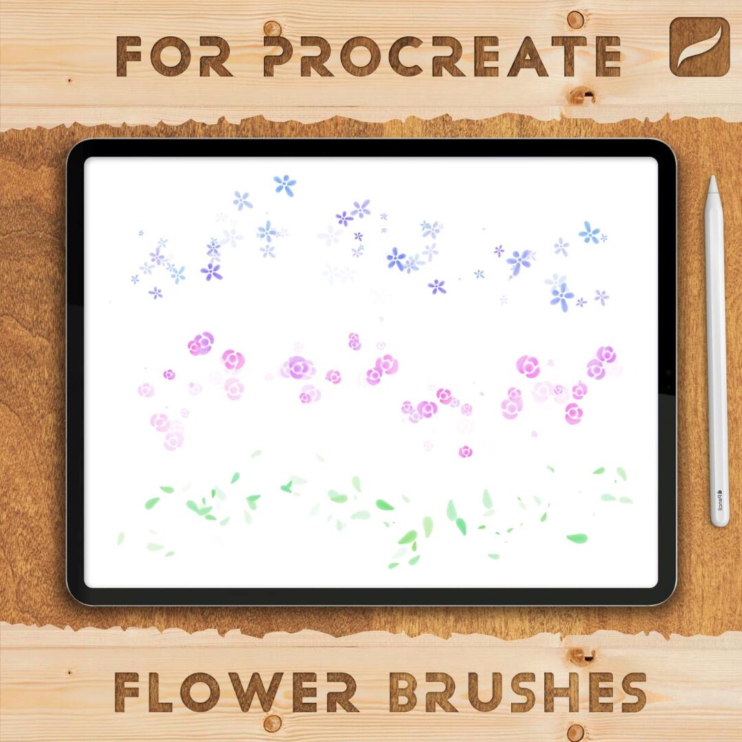 Flower Brushes for Procreate – Stamps, Textures | Brush Set, Pack - Etsy