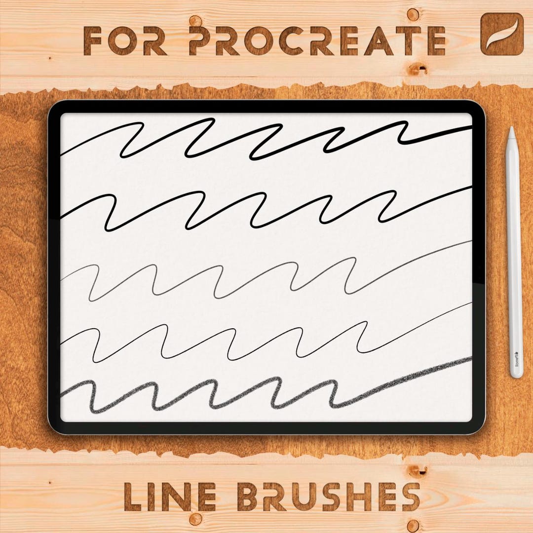 Line Brushes for Procreate – Stamps, Textures | Brush Set, Pack - Etsy