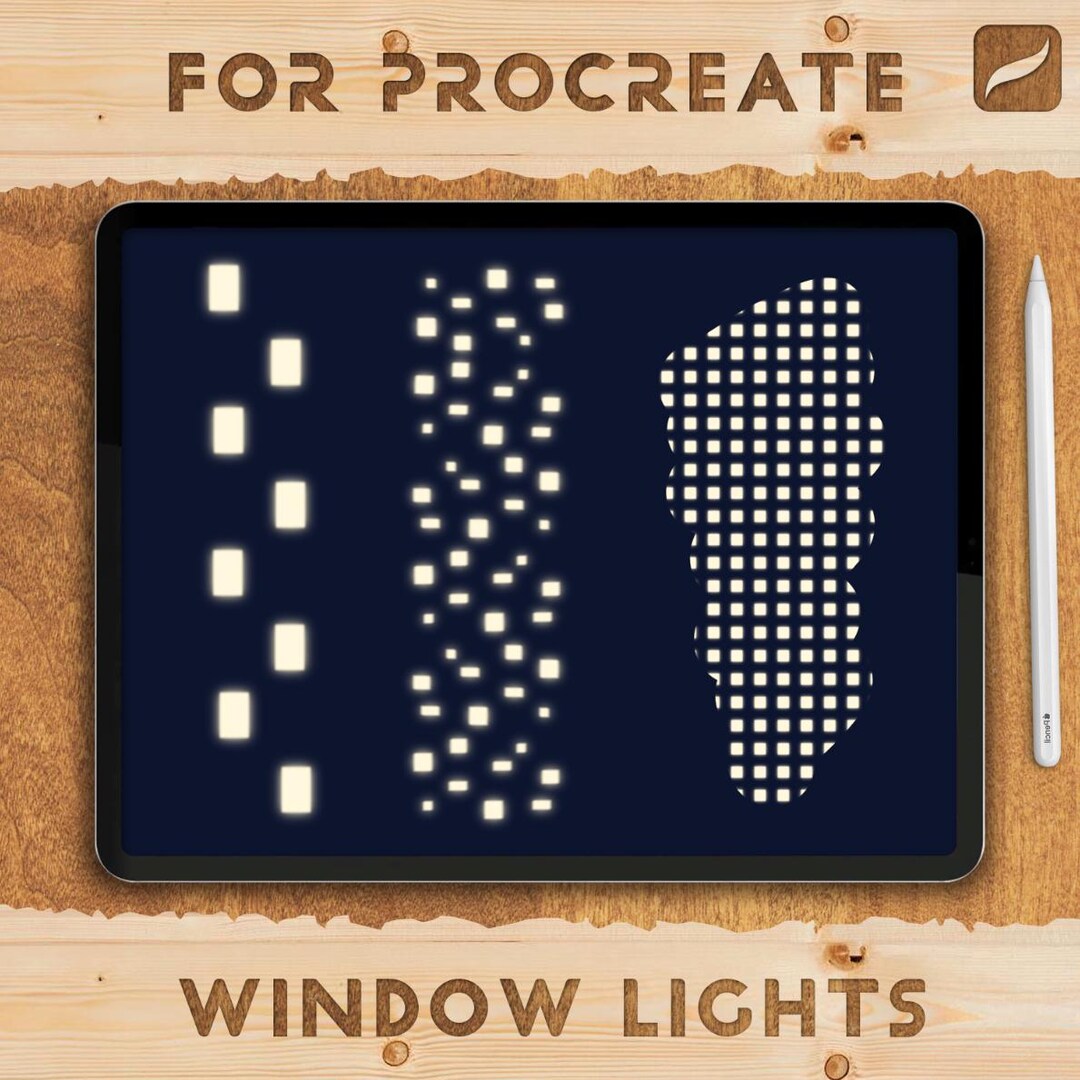 Window Lights Brushes for Procreate – Stamps, Textures | Brush Set ...