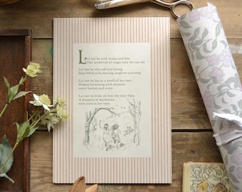 Girlhood Poem Art Print: Sketched Nursery Decor, Cottagecore