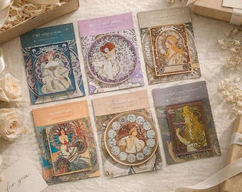 Art Nouveau Refrigerator Magnet , Vintage Mucha Style Fridge Magnets, Decorative Kitchen Magnets, Aesthetic Home Decor Gift