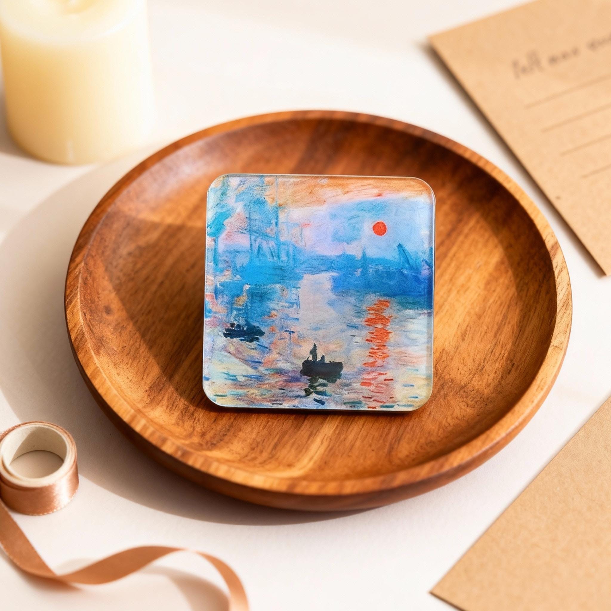 Art Style Fridge Magnet, Mini Square Refrigerator Magnet, Aesthetic ...