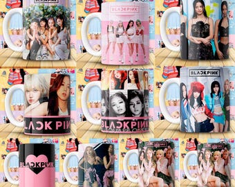 40 Oz Kpop Black&pink Flip Top Laser Engraved Tumbler | Blink