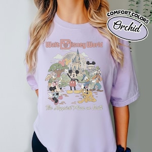 Comfort Color Retro Mickey Disneyworld Shirt, Mickey & Friends Shirts, Walt Disneyworld Shirt, Disney 2026 Trip, Disney Vacation Tee YSYS09 bild 5