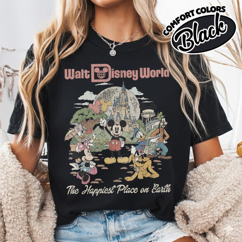 Comfort Color Retro Mickey Disneyworld Shirt, Mickey & Friends Shirts, Walt Disneyworld Shirt, Disney 2026 Trip, Disney Vacation Tee YSYS09 bild 13
