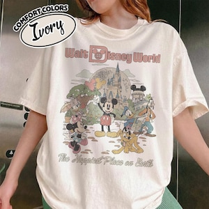 Comfort Color Retro Mickey Disneyworld Shirt, Mickey & Friends Shirts, Walt Disneyworld Shirt, Disney 2026 Trip, Disney Vacation Tee YSYS09 bild 3