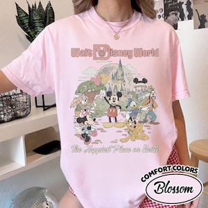 Comfort Color Retro Mickey Disneyworld Shirt, Mickey & Friends Shirts, Walt Disneyworld Shirt, Disney 2026 Trip, Disney Vacation Tee YSYS09 bild 1