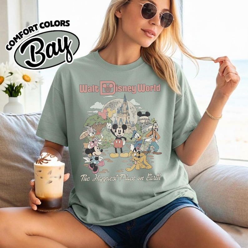 Comfort Color Retro Mickey Disneyworld Shirt, Mickey & Friends Shirts, Walt Disneyworld Shirt, Disney 2026 Trip, Disney Vacation Tee YSYS09 bild 9