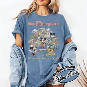 Comfort Color Retro Mickey Disneyworld Shirt, Mickey & Friends Shirts, Walt Disneyworld Shirt, Disney 2026 Trip, Disney Vacation Tee YSYS09 bild 6