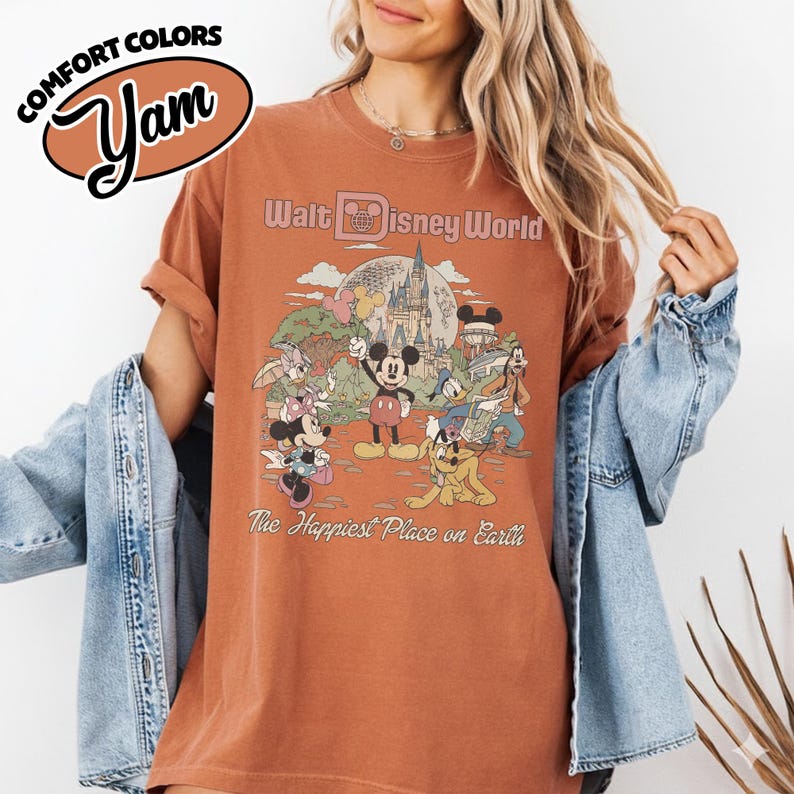 Comfort Color Retro Mickey Disneyworld Shirt, Mickey & Friends Shirts, Walt Disneyworld Shirt, Disney 2026 Trip, Disney Vacation Tee YSYS09 bild 12