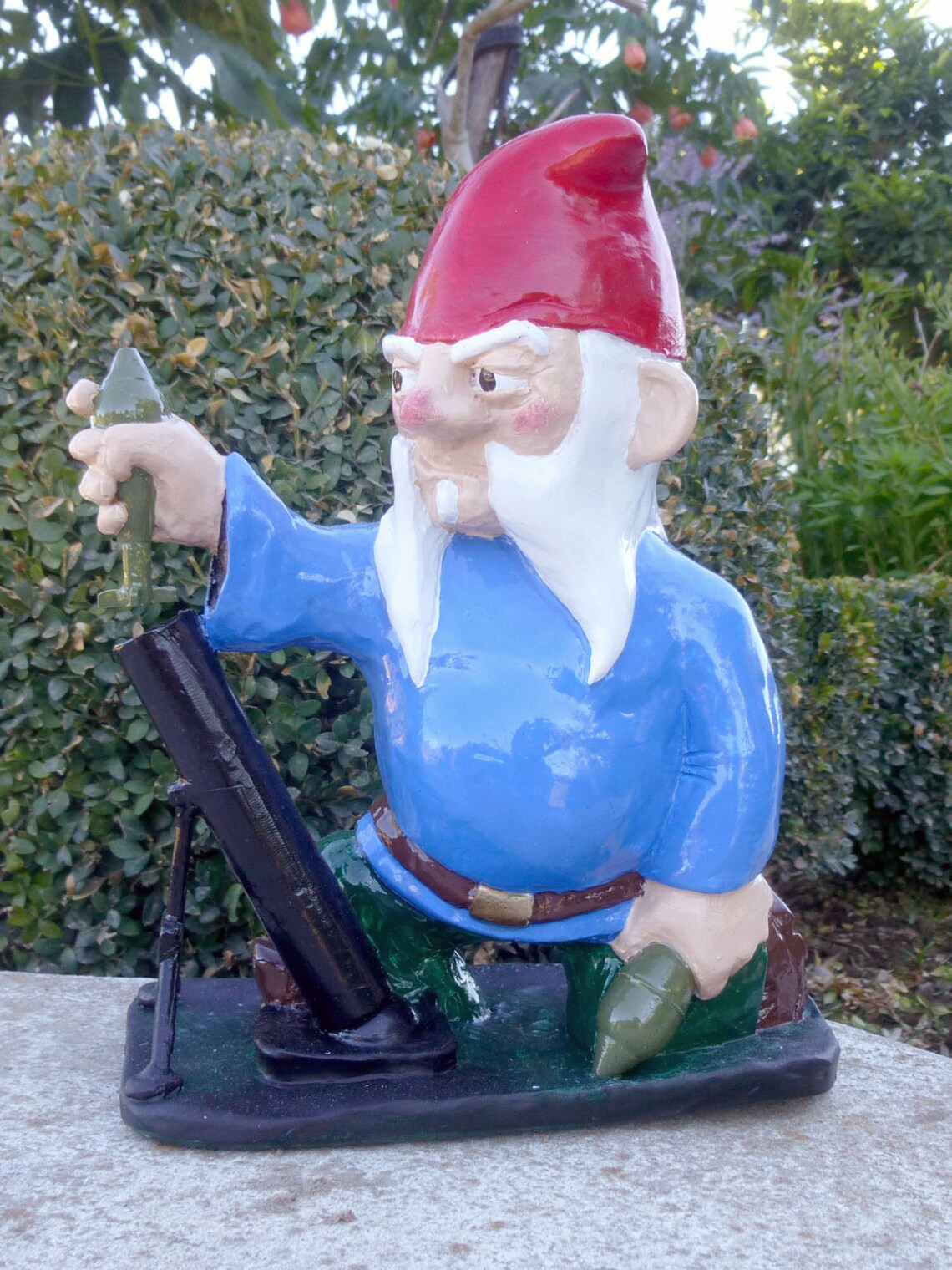 Combat Garden Gnome with Mortar Launcher | Etsy