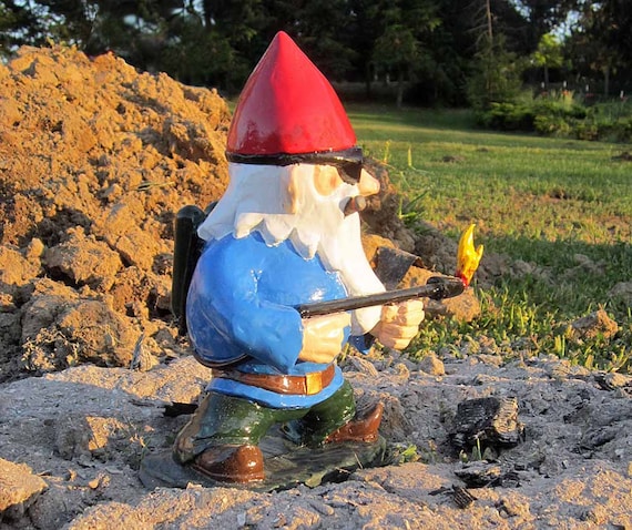 Combat Garden Gnome With Flamethrower Etsy