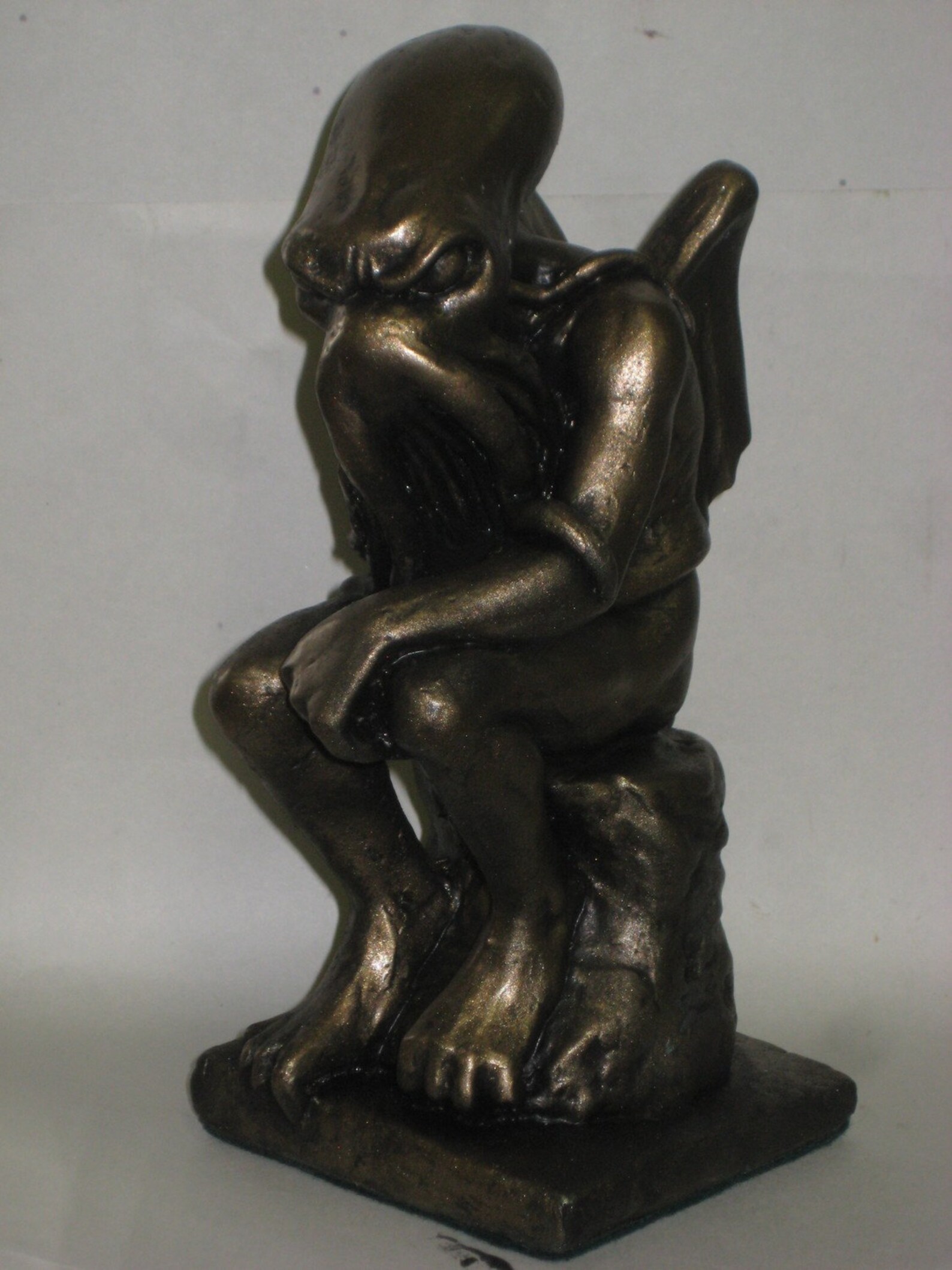 Cthulhu Thinker Bookend Statue Etsy