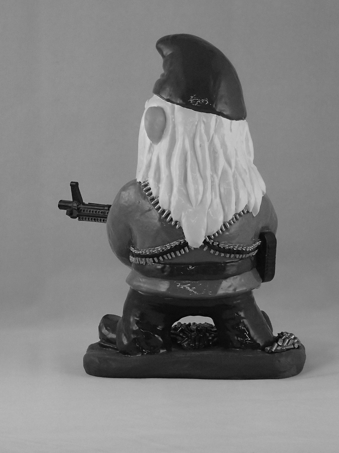 UNPAINTED Combat Garden Gnome with M60 Machine Gun Etsy